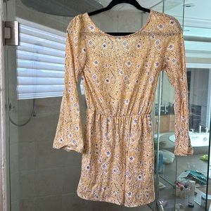 Yellow FloraL Romper from Roxy XS